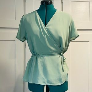 NWT Lily White mint wrap blouse